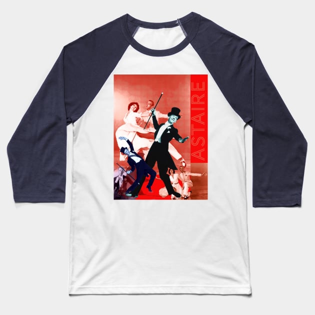 Dream Dancing in the Dark - Astaire Baseball T-Shirt by Dez53